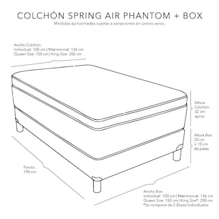 Foto 4 | Colchón King Size Spring Air con Almohada y Protector