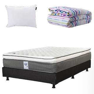 Foto 1 | Colchón Spring Air Phantom Matrimonial más Box Belu más Almohada One y Edredón Verona