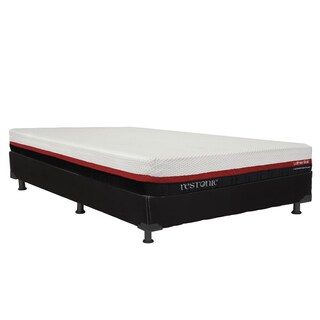 Foto 2 | Colchón en Caja Restonic Roll Queen Size + Box Black + 2 Almohada