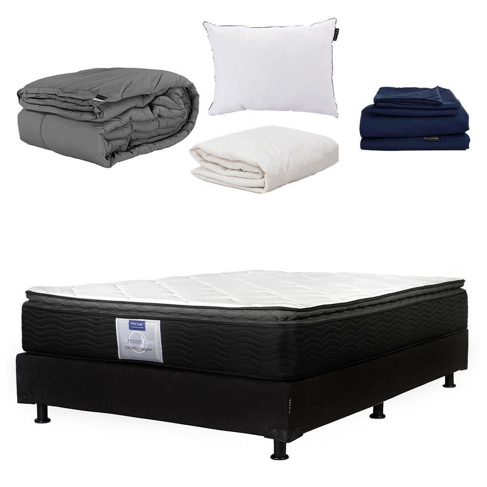 Foto 1 | Colchón Dicasa Legan Queen Size+Box +Almohada One+Protector De Colchón+Sábanas Softy+Edredón Homy