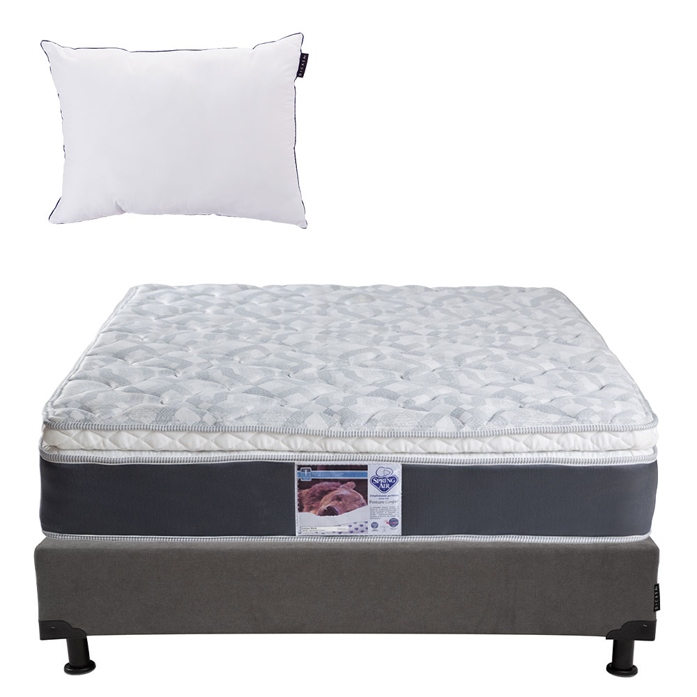 Colchón Individual Spring Air + Box Bless y Almohada One