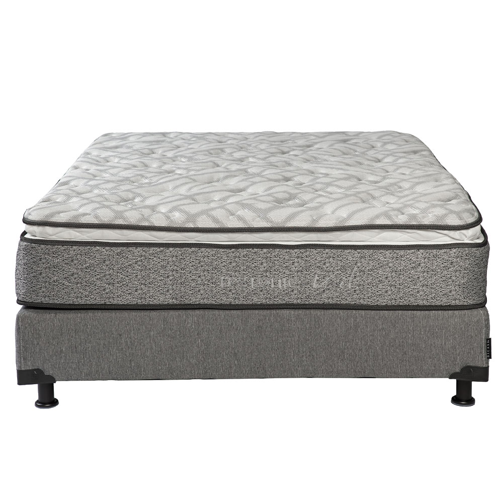 Foto 2 | Colchón Restonic Vail Rivo color Gris Individual + Box Plomo + Almohada One