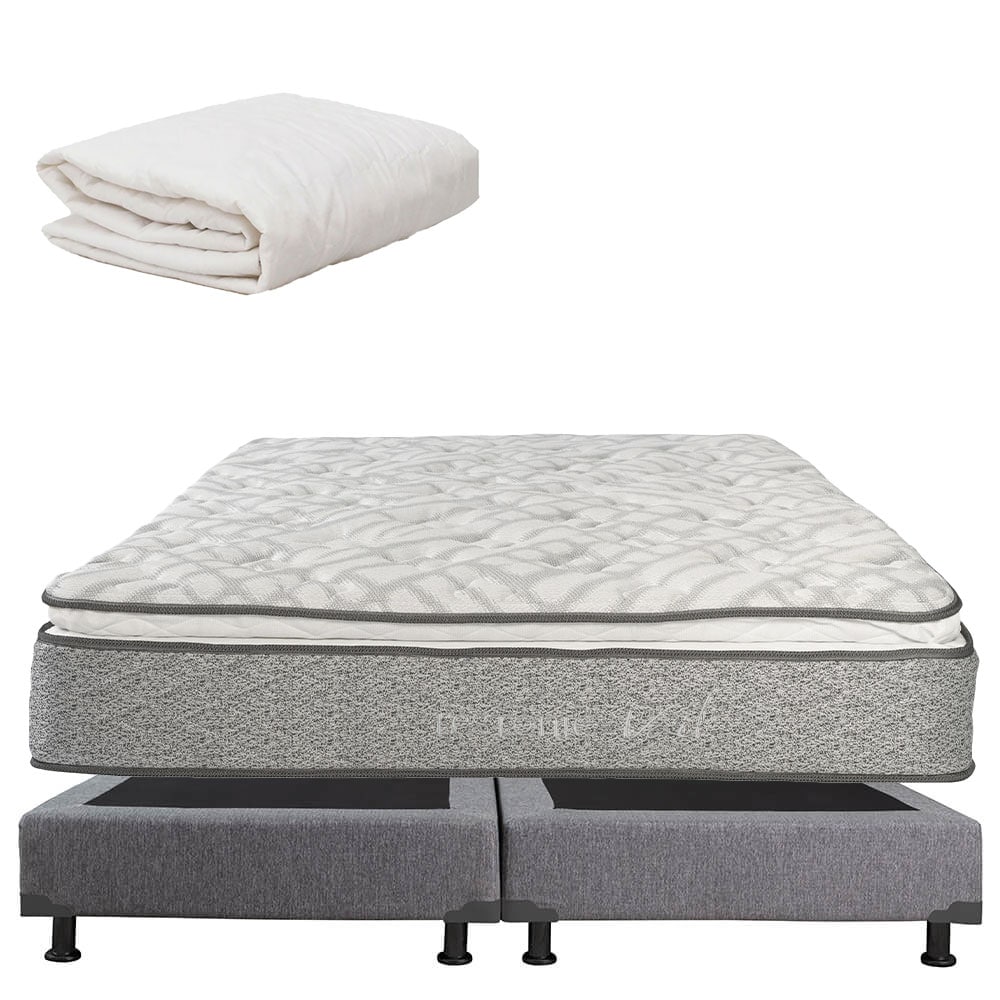 Colchón Restonic Vail Rivo King Size + Box Plomo + Protector de Colchón $12,299