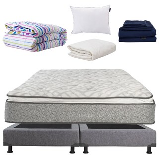 Foto 1 | Colchón Restonic Vail King Size + Box Plomo + Almohada One + Protector + Sábanas Softy + Edredón Verona