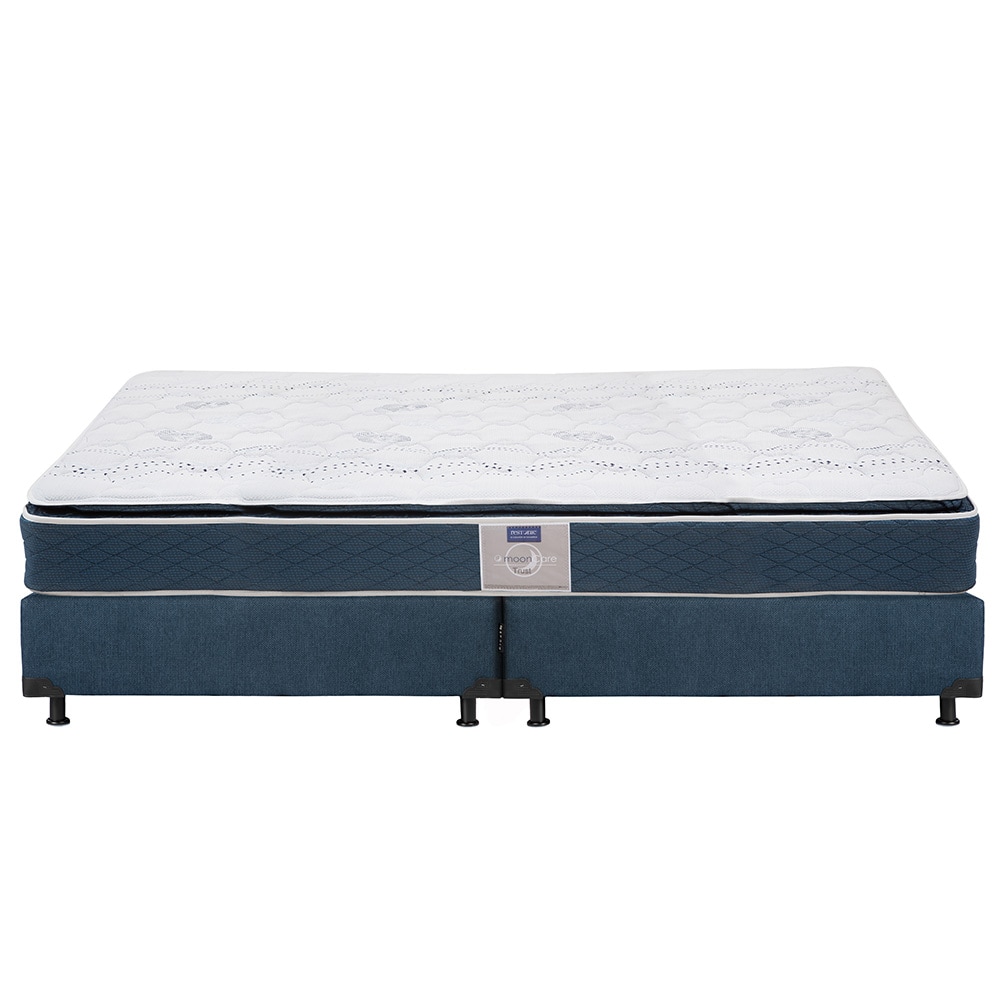 Colchón King Size Restonic Trust + Box Blu Dicasa $11,949