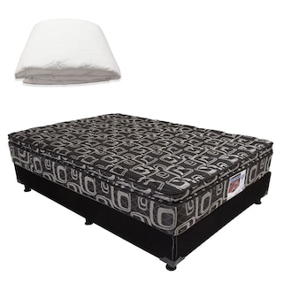 Foto 1 | Colchón Spring Air Morgan Matrimonial + Box Black + Protector