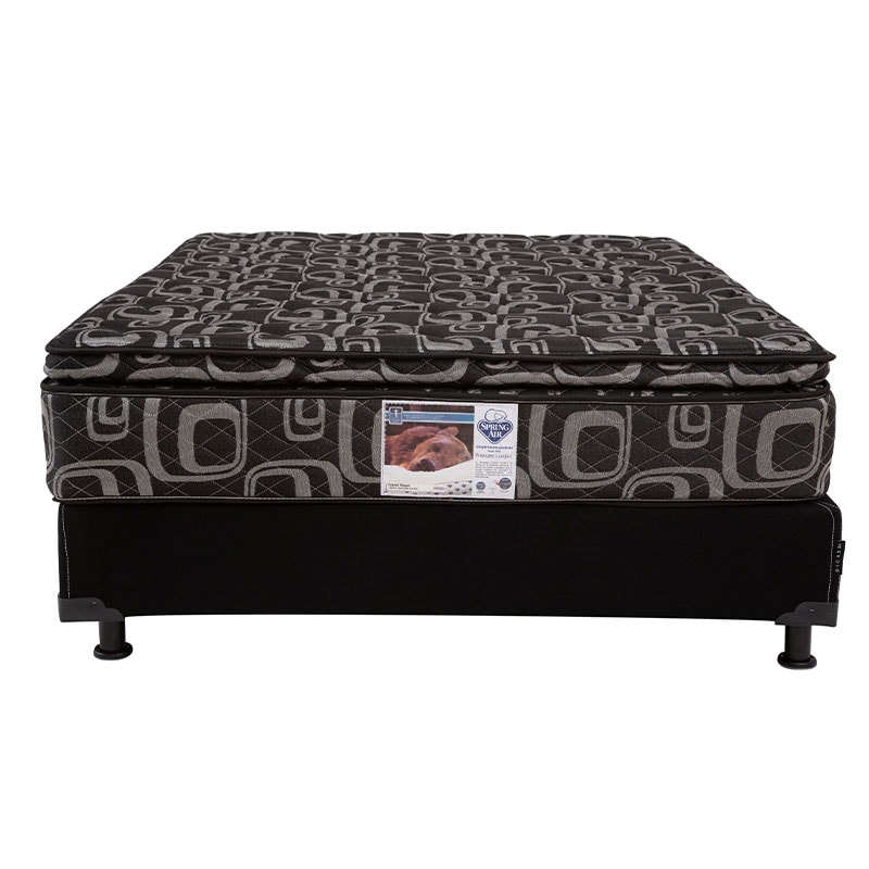 Colchón Spring Air Morgan Queen Size + Box color Negro $11,699