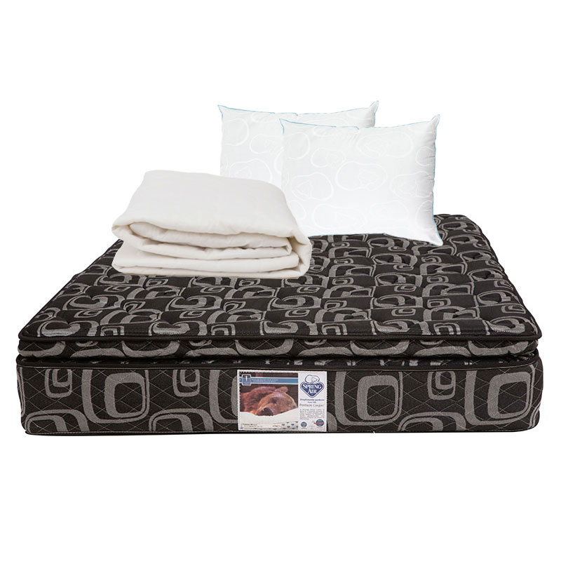 Foto 1 | Colchón Spring Air Morgan Queen Size +2 Almohadas Oso + Protector de Colchón