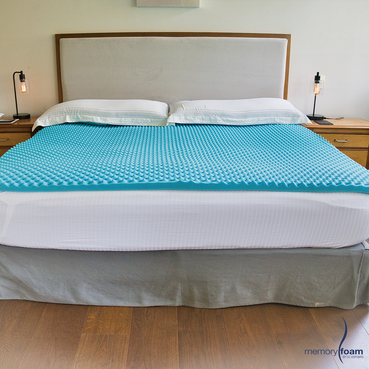 Foto 7 | Colchoneta Queen Size  Cool Wave Memory Foam Azul