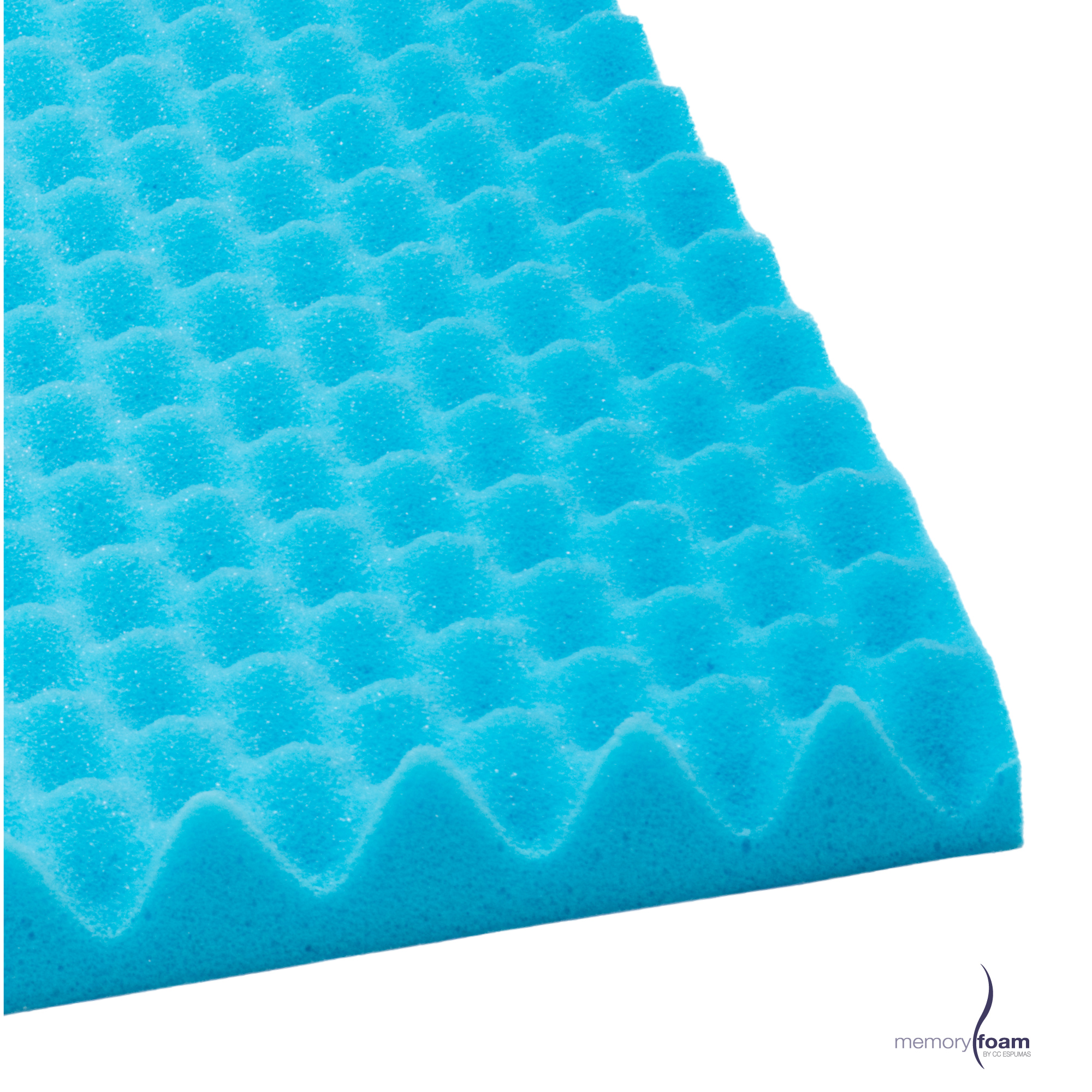 Foto 9 pulgar | Colchoneta Cool Wave Memory Foam Individual Azul