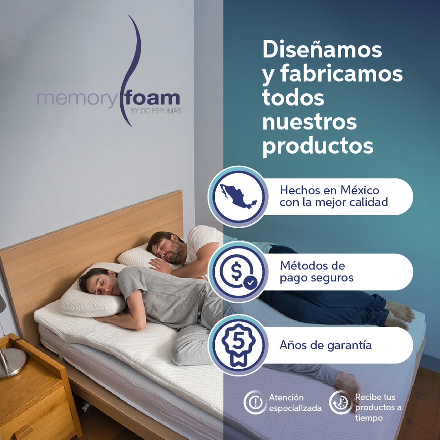 Foto 7 pulgar | Colchoneta Memory Foam Matrimonial Blanca