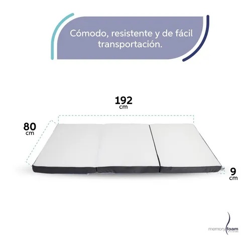 Foto 5 | Colchón Memory Foam Plegable Individual