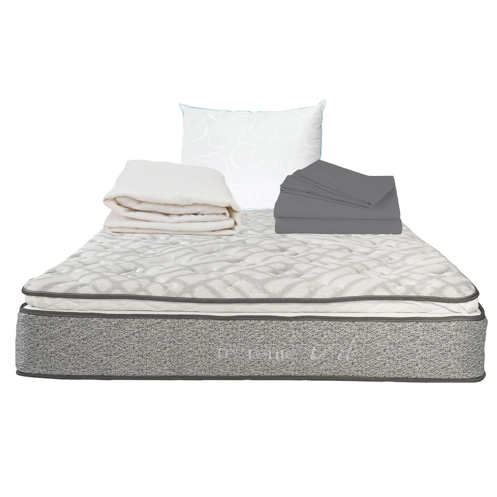 Colchon Restonic Vail Matrimonial +almohada Oso+protector De Colchon+sabanas $5,199