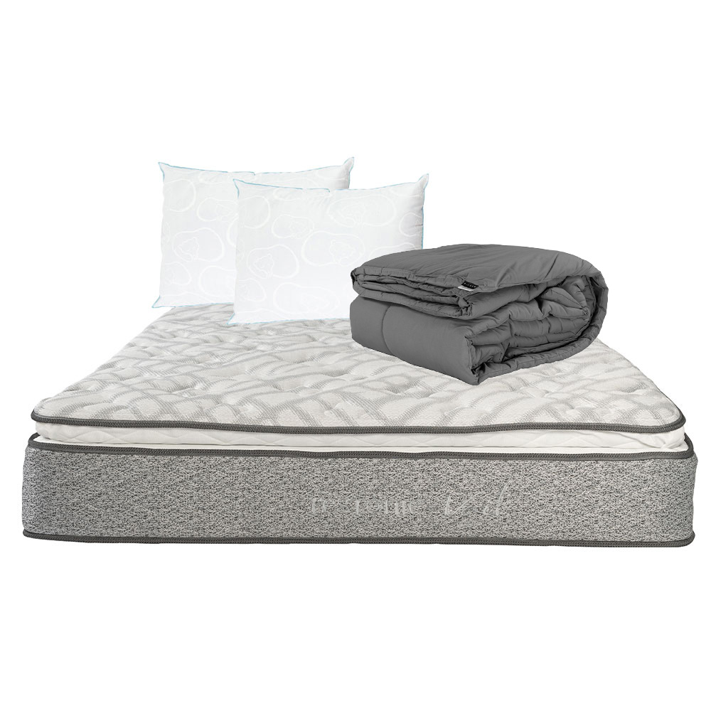 Colchón Restonic Vail Matrimonial +2 Almohadas Oso +Edredón