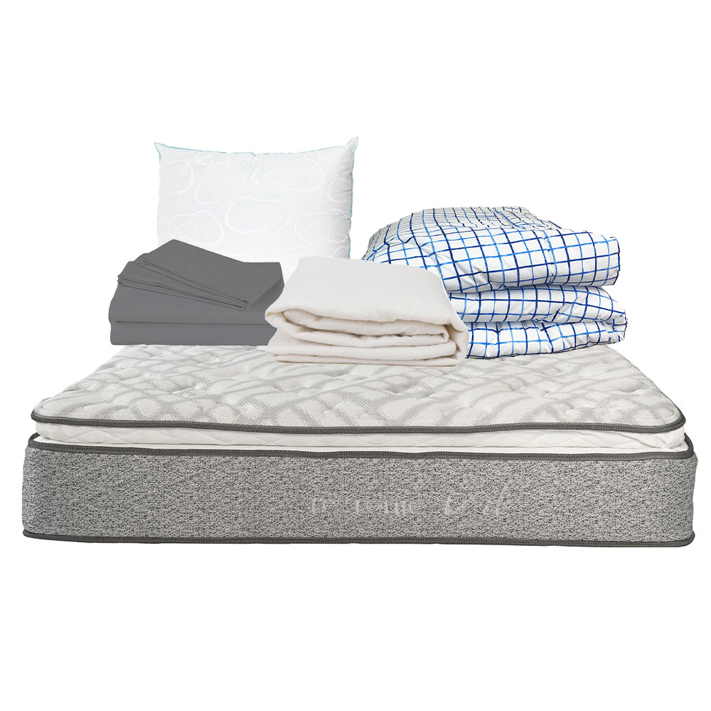 Colchon Restonic Vail Individual +almohada Oso+protector De Colchon +sabanas+edredon Palermo
