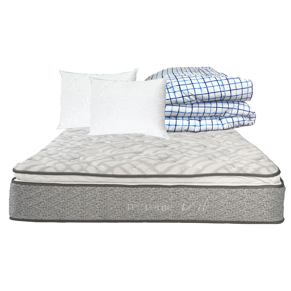 Foto 2 pulgar | Colchon Restonic Vail Queen Size +2 Almohadas Oso +edredon Palermo