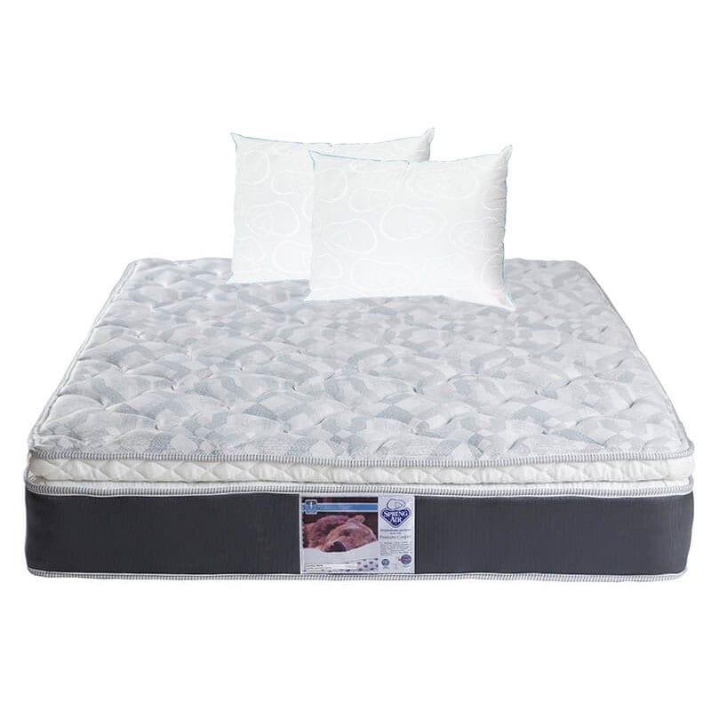 Colchón Spring Air Marte + 2 Almohadas Osos Matrimonial $5,649