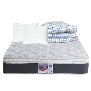 Foto 1 | Colchón Spring Air Queen Size + 2 Almohadas Osos + Edredón