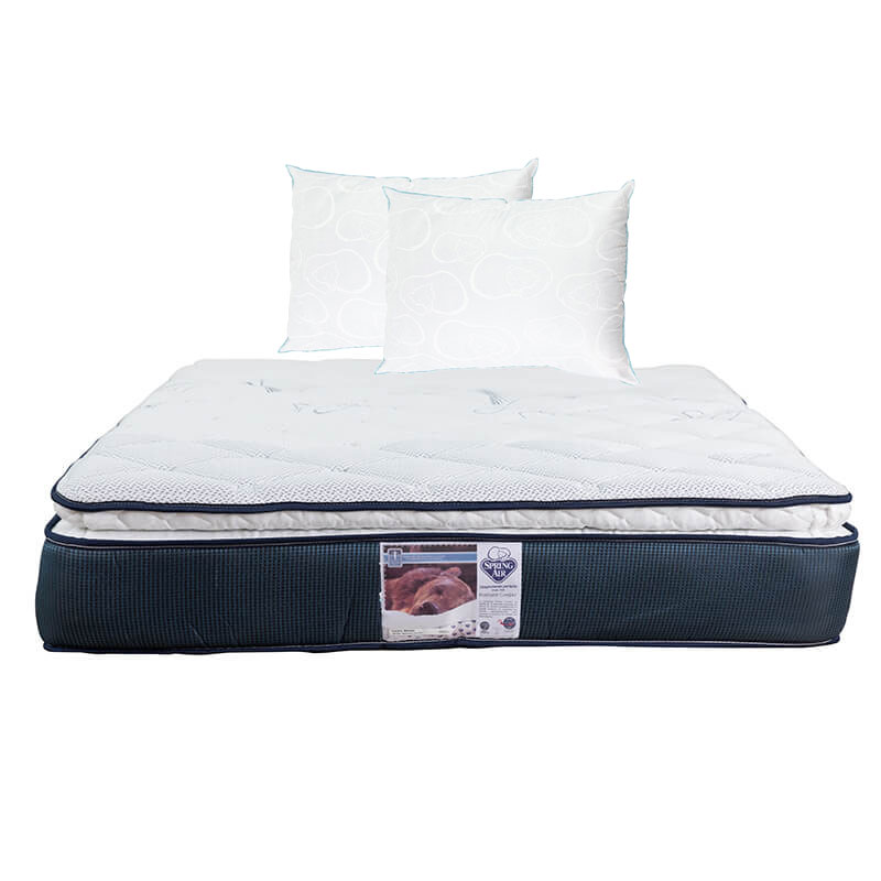 Colchón Spring Air Mónaco Queen Size + 2 Almohadas Osos