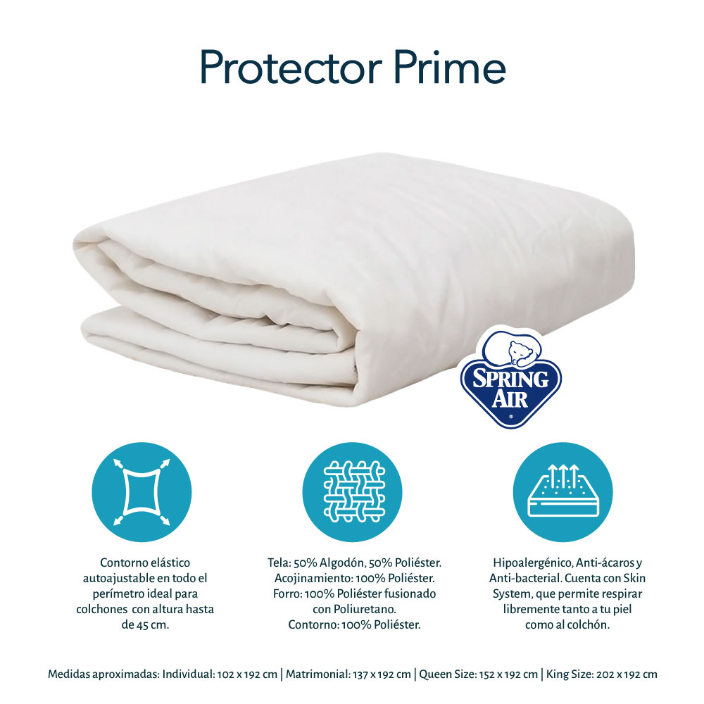 Foto 5 | Colchón Spring Air Mónaco King Size + Almohada Osos + Protector + Sábanas + Edredón