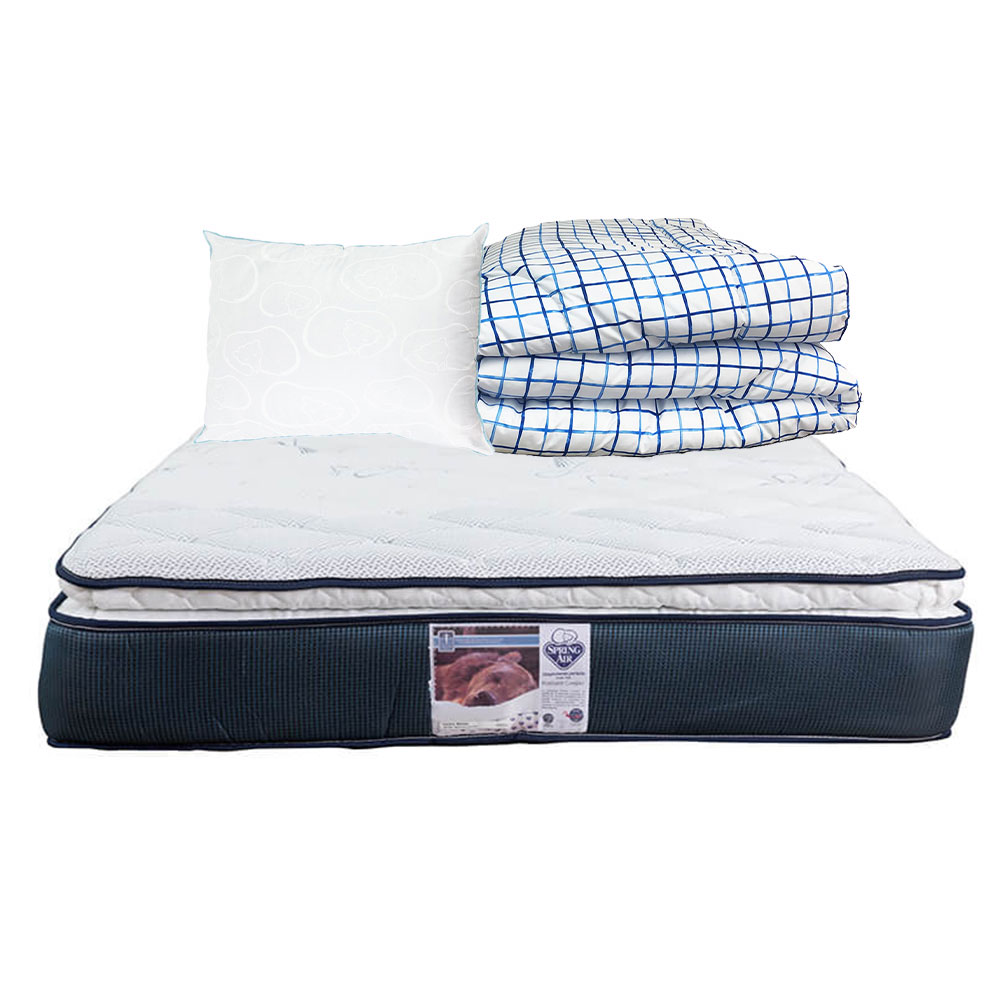 Foto 1 | Colchón Spring Air Mónaco Individual + Almohada Osos + Edredón