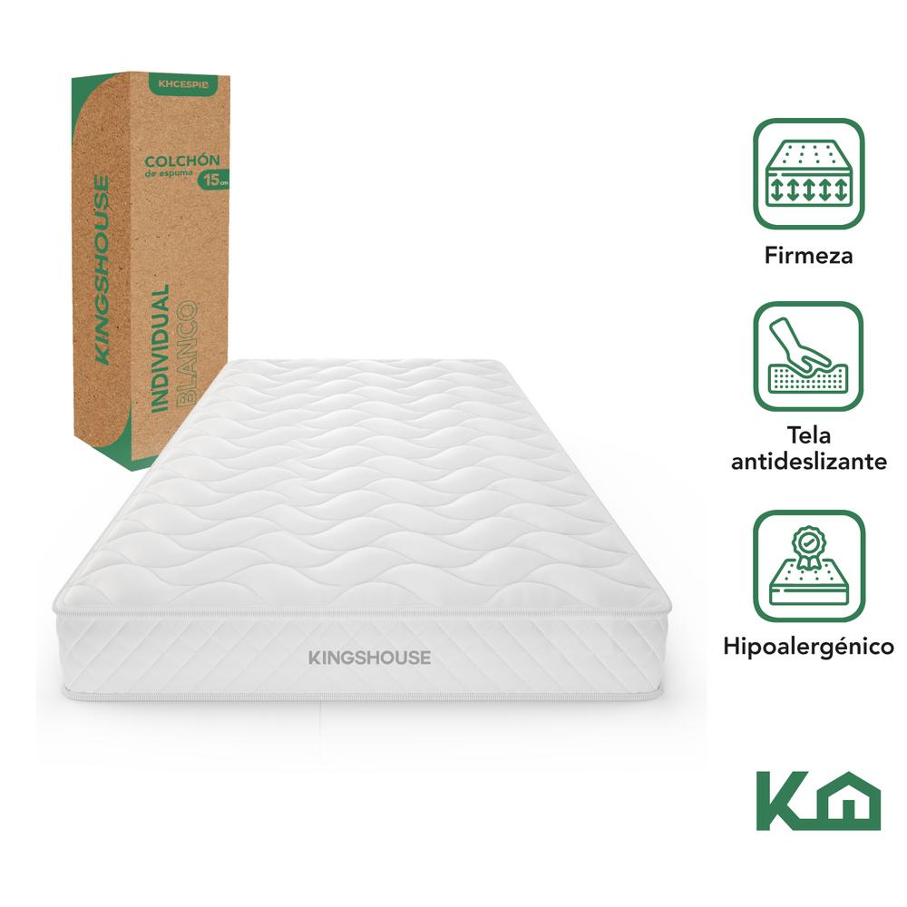 Foto 3 pulgar | Colchón Individual en Caja 15 cm Alto Memory Foam Kingshouse