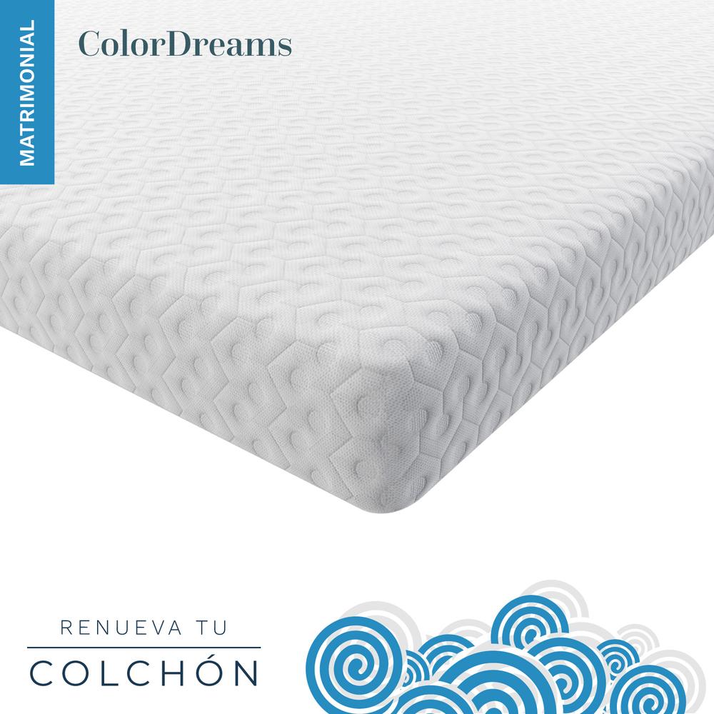 Foto 4 pulgar | Colchoneta Colordreams Matrimonial color Blanco