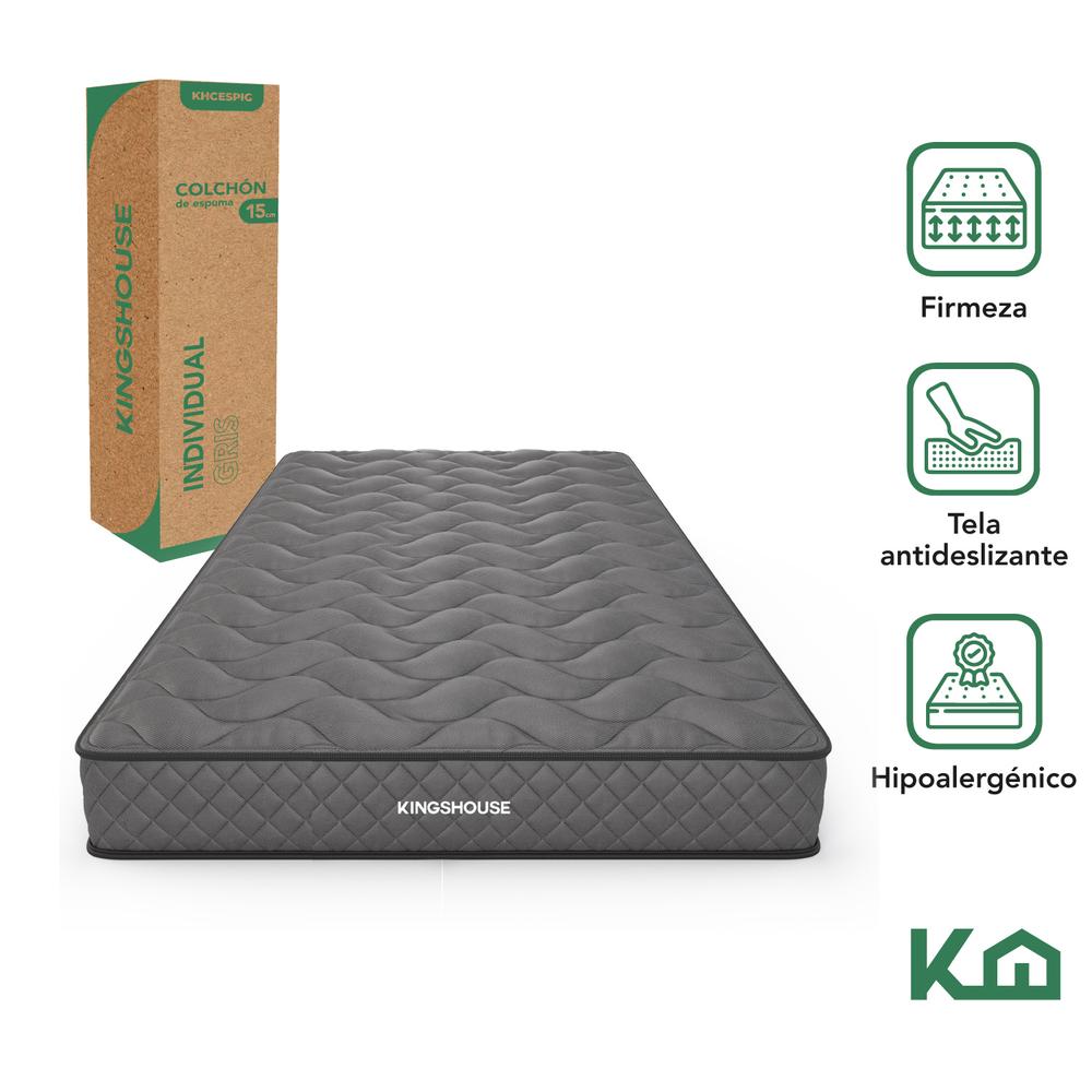 Foto 3 pulgar | Colchón Individual en Caja 15 cm Alto Memory Foam Kingshouse