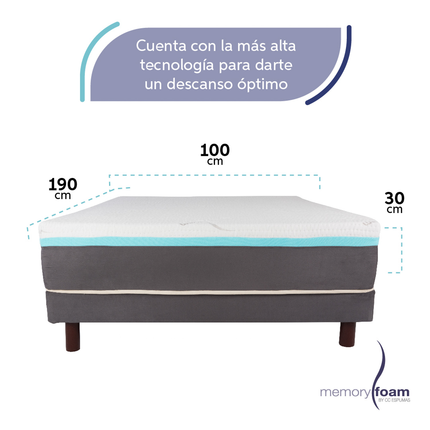 Foto 6 pulgar | Colchón Best Individual De Memory Foam 7 Cm De Memory Foam Firmeza Media Confort Y Soporte Blanco Individual