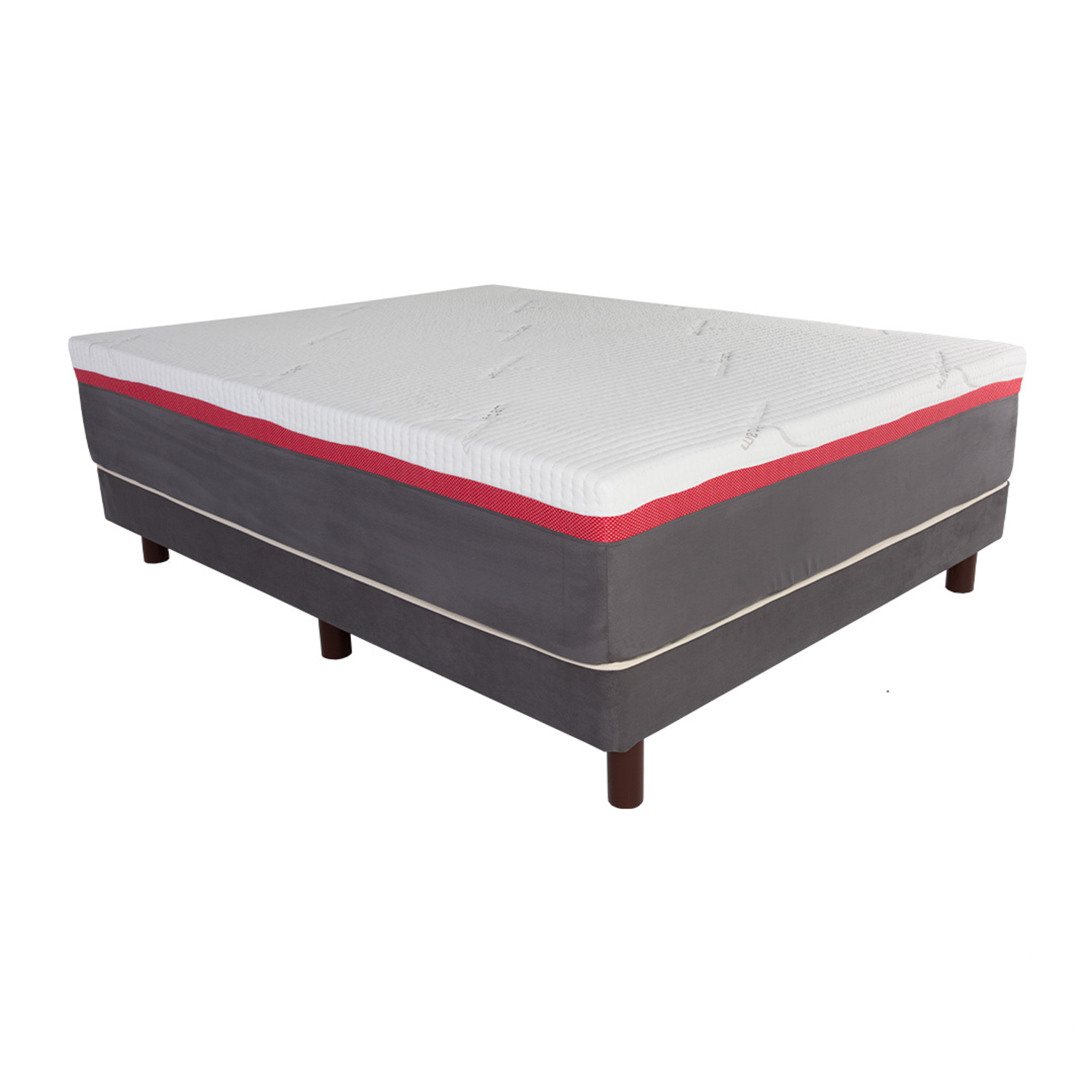 Colchón Great Matrimonial De Memory Foam 7 Cm De Memory Foam Firmeza Media Firmeza Y Soporte Blanco Matrimonial