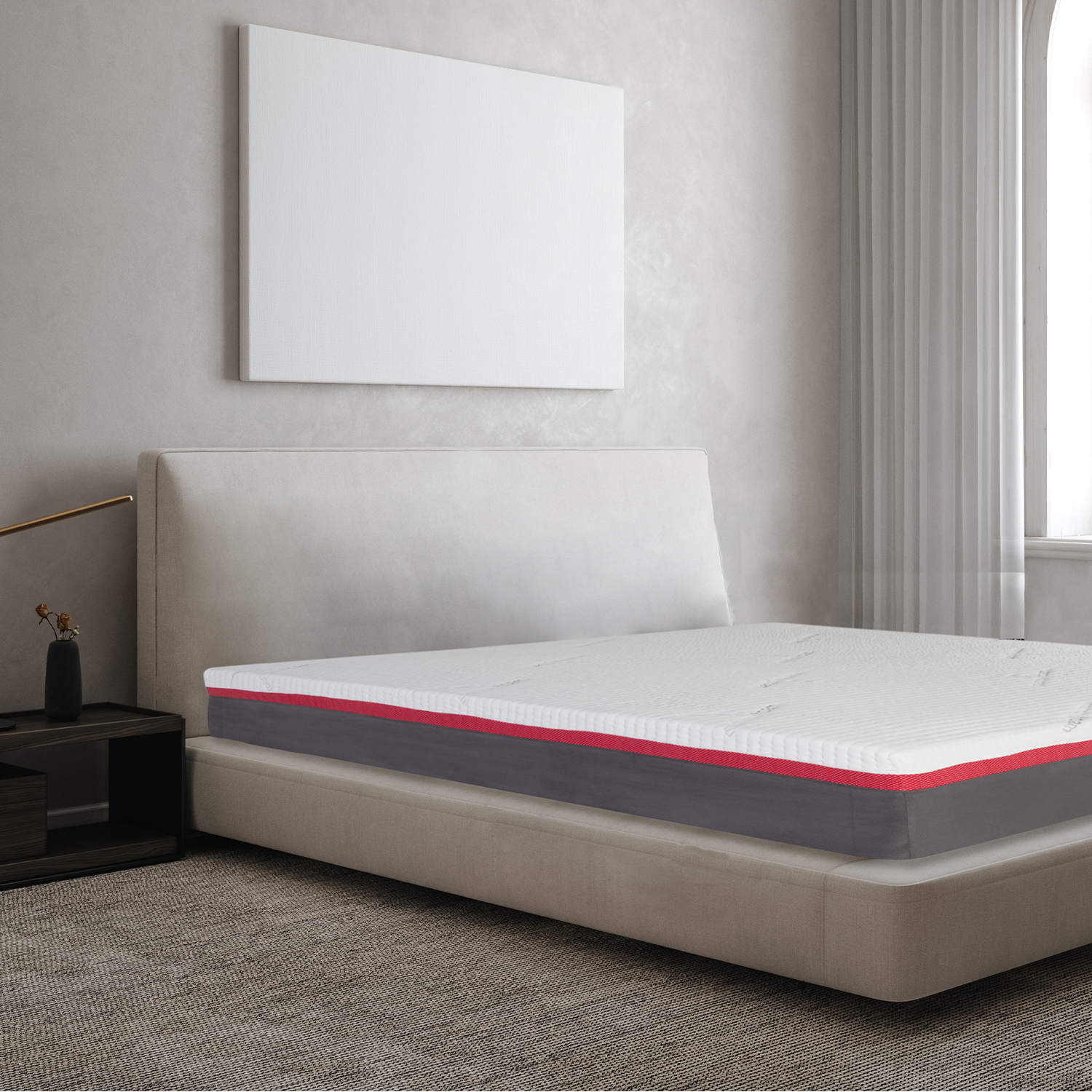 Foto 6 | Colchón Great King Size De Memory Foam 7 Cm De Memory Foam Firmeza Media Firmeza Y Soporte Blanco King Size