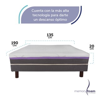 Foto 5 | Colchón Good Matrimonial De Memory Foam 6 Cm De Memory Foam Firmeza Media Confort Y Soporte Máximo Blanco Matrimonial