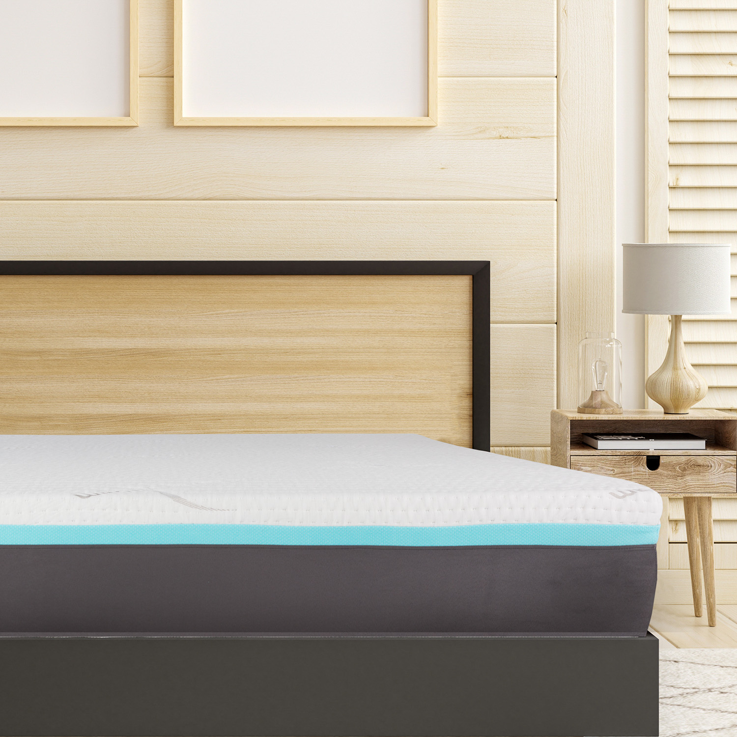 Foto 7 | Colchón Best King Size De Memory Foam 7 Cm De Memory Foam Firmeza Media Confort Y Soporte Blanco King Size