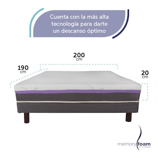 Foto 5 | Colchón Good King Size De Memory Foam 6 Cm De Memory Foam Firmeza Media Confort Y Soporte Máximo Blanco King Size