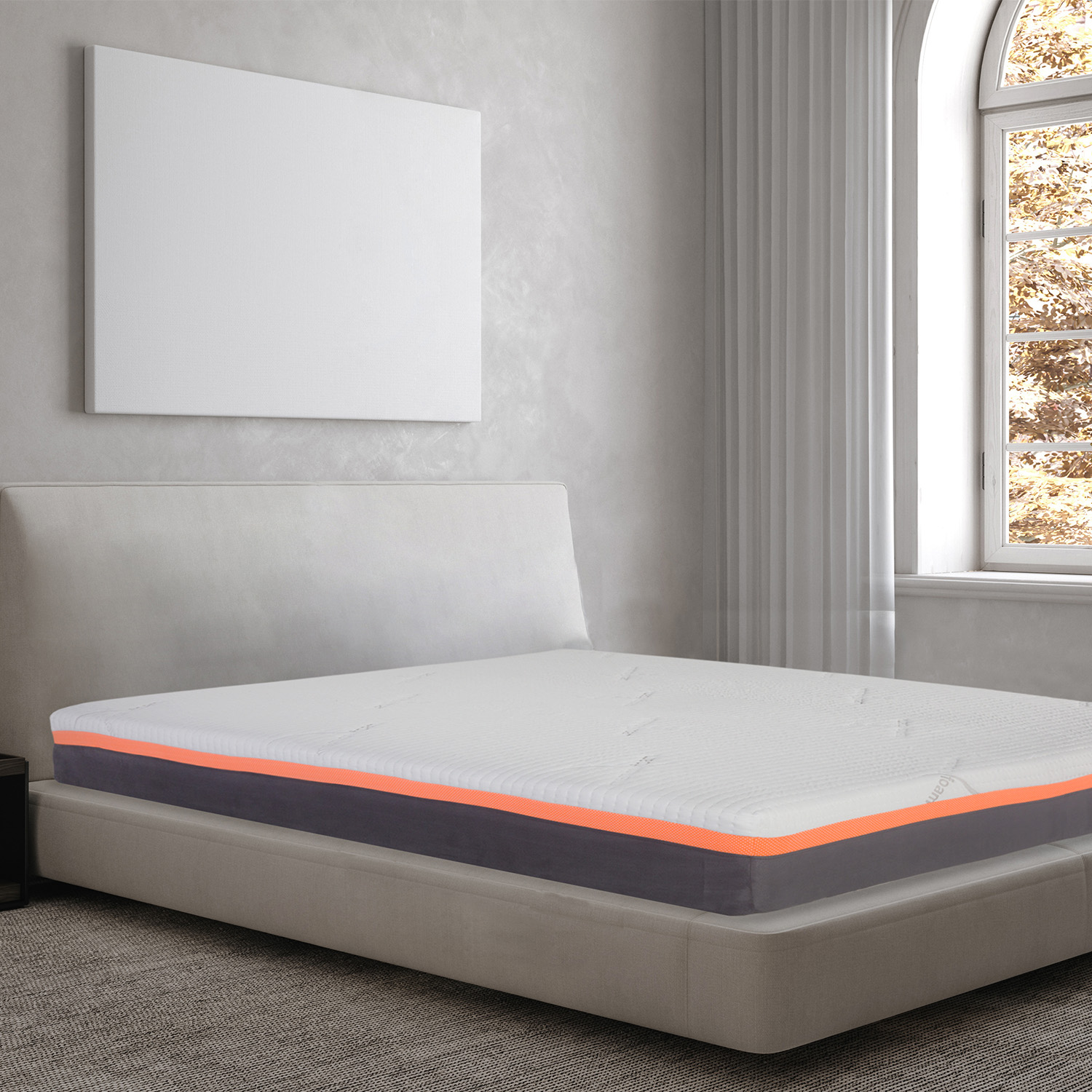 Foto 6 | Colchón Better Queen Size De Memory Foam 7 Cm De Memory Foam Firmeza Suave/media Sistema De Flujo De Aire Blanco Que