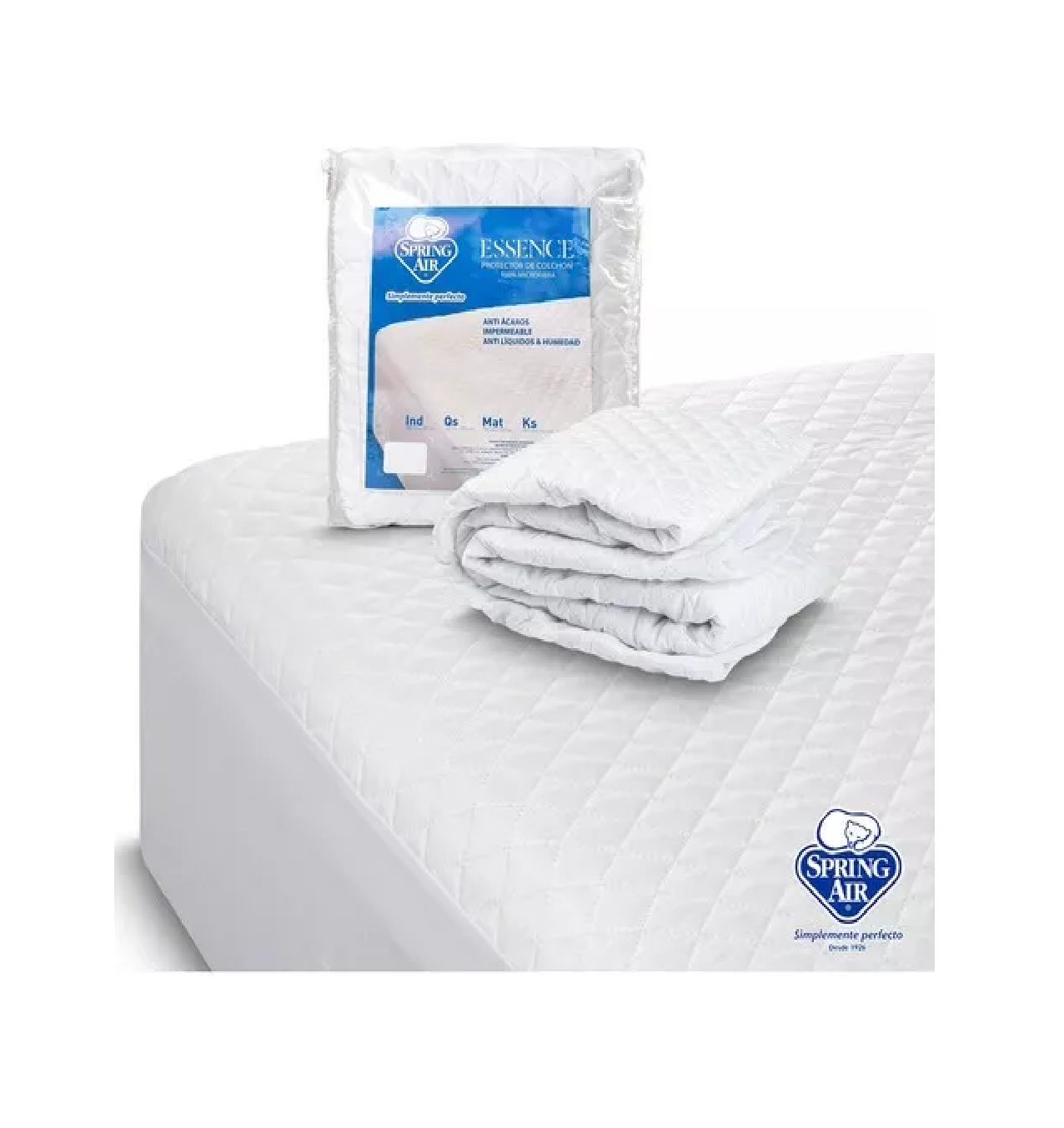 Foto 5 pulgar | Protector De Colchón Impermeable Antibacterial Ajustable Hasta 45 Cm De Altura 152 Cm Blanco