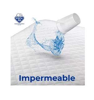 Foto 5 | Protector De Colchón Impermeable Antibacterial Ajustable Hasta 45 Cm De Altura 137 Cm Blanco