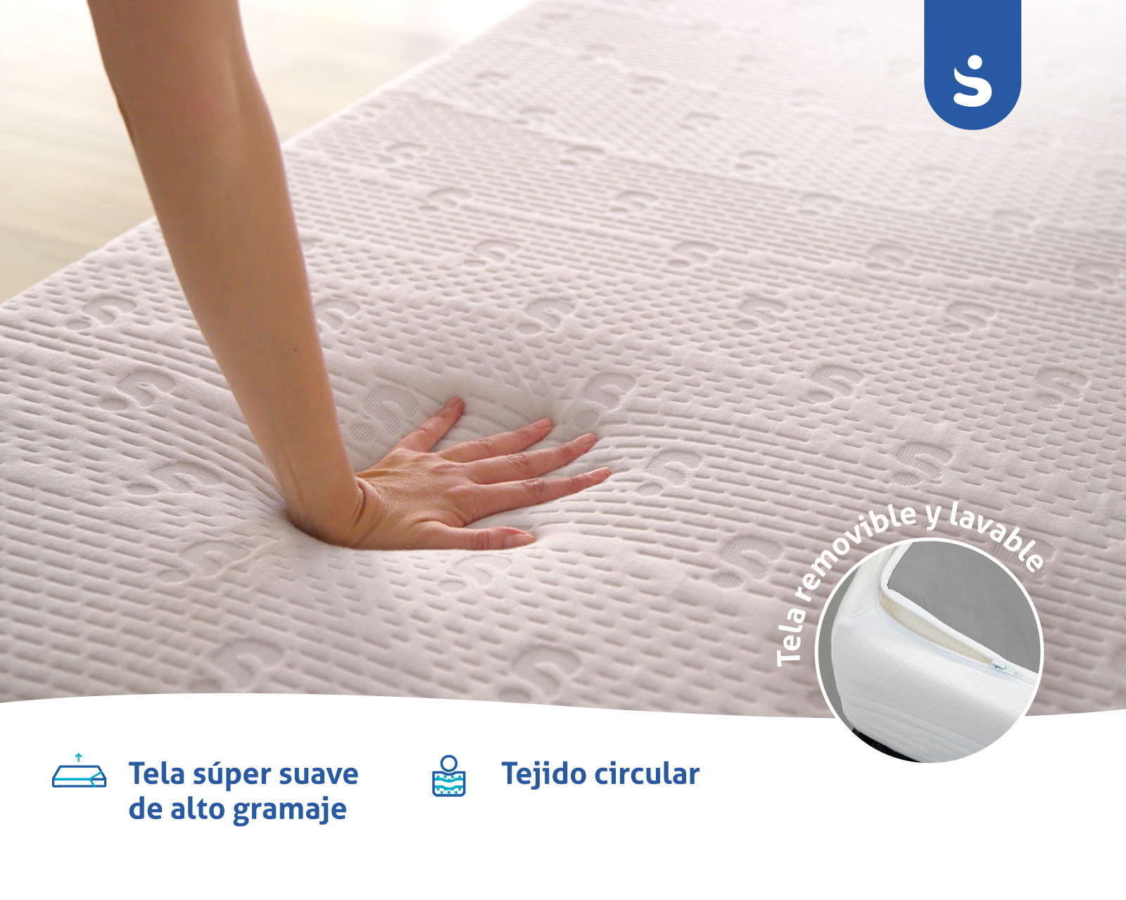 Foto 4 | Colchón en Caja King Size Sensei Memory Foam Comodiks