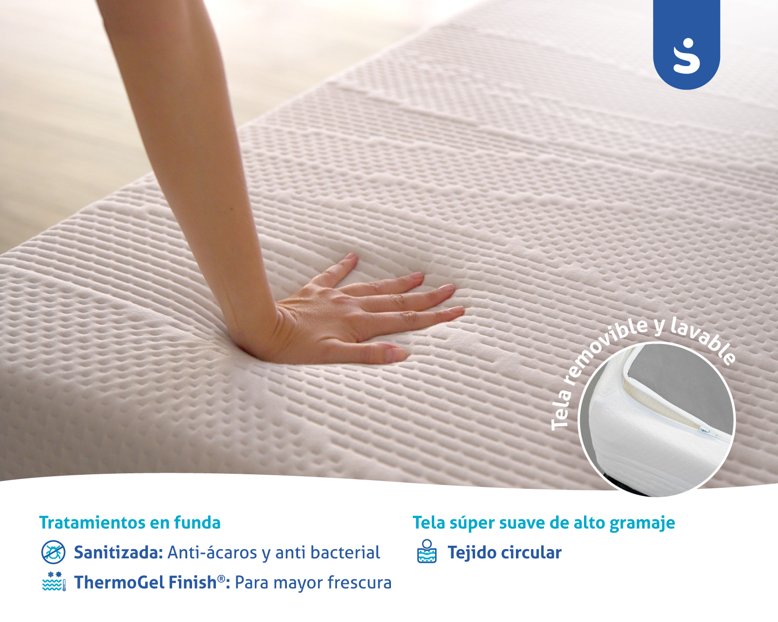 Foto 5 pulgar | Colchón en Caja Matrimonial Sensei de Memory Foam Prime