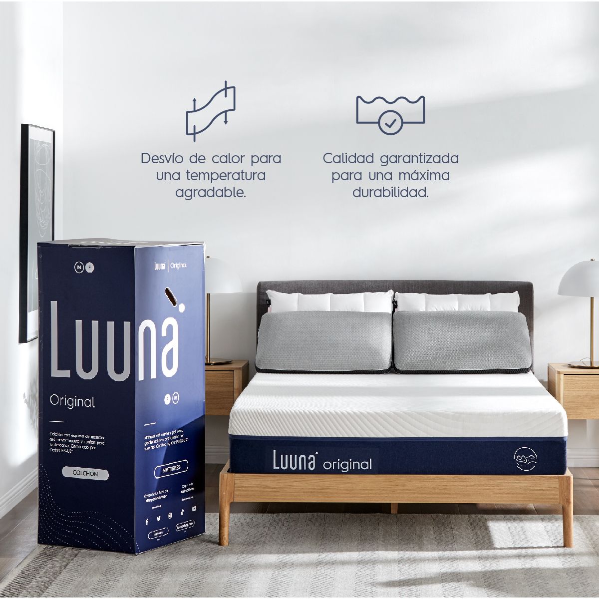 Foto 2 | Colchón Queen Size Luuna Memory Foam en Caja