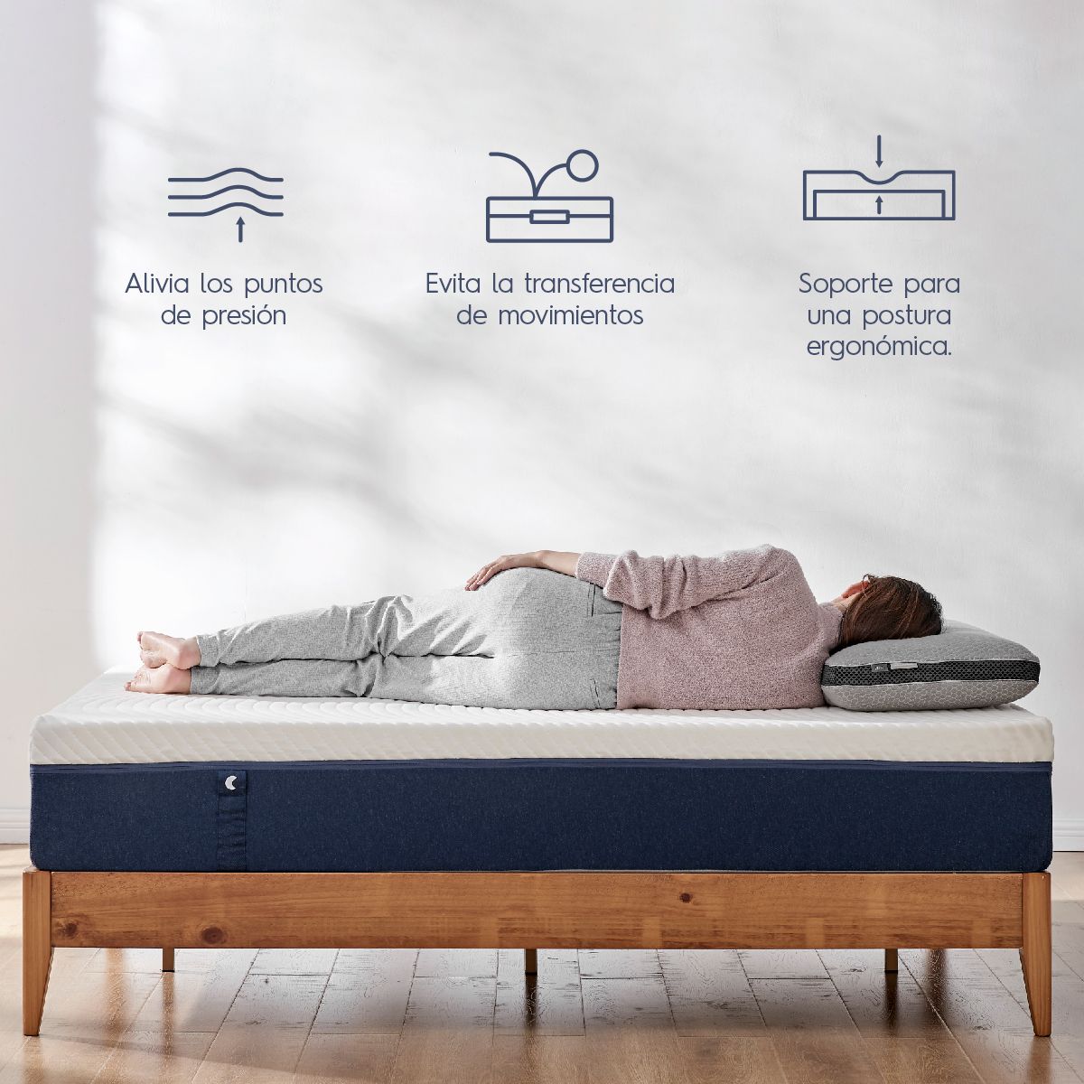 Foto 4 pulgar | Colchón Queen Size Luuna Memory Foam en Caja