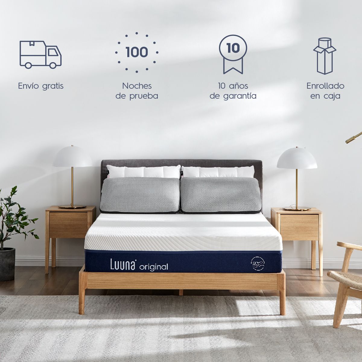 Foto 4 | Colchón Queen Size Luuna Memory Foam en Caja