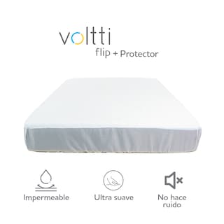 Foto 2 | Combo de Colchón Individual Voltti Flip Doble Comfort Reversible + Protector Impermeable Y Ultrasuave Blanco
