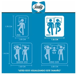 Foto 7 | Colchón Sealy Matrimonial Tecnología Firm Confort + Almohada Sealy
