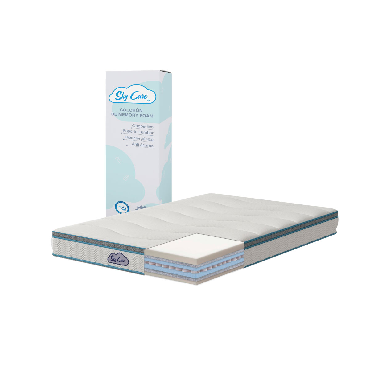 Colchón Matrimonial Sky Care Hybrid Premium