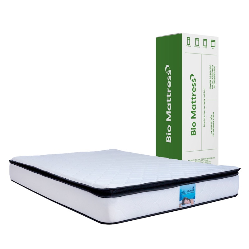 Colchón Individual Bio Mattress Black Memory Foam en Caja - Almohada Cervical $4,379