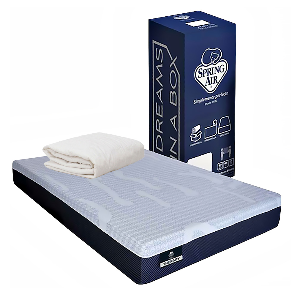 Colchón King Size Spring Air Therapy + Protector Ultra