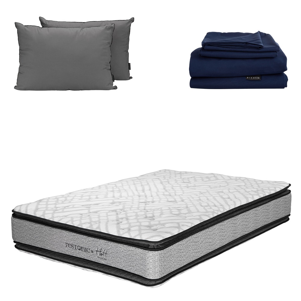 Colchón Restonic Hoff King Size + Almohada 2 pack + Sábanas Softy $7,749