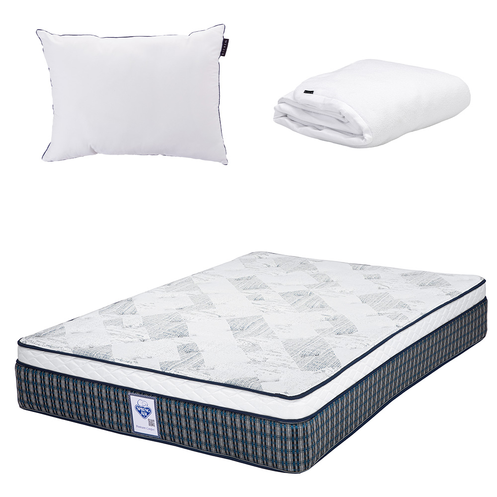 Colchón Spring Air Cardona King Size + Almohada One+ Protector de Colchón Cloud