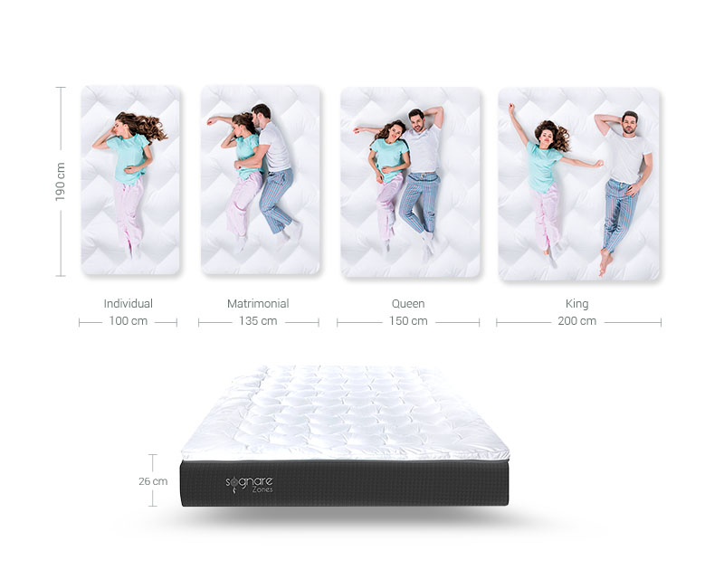 Foto 5 | Colchón Sognare Zones King Size con Memory Foam